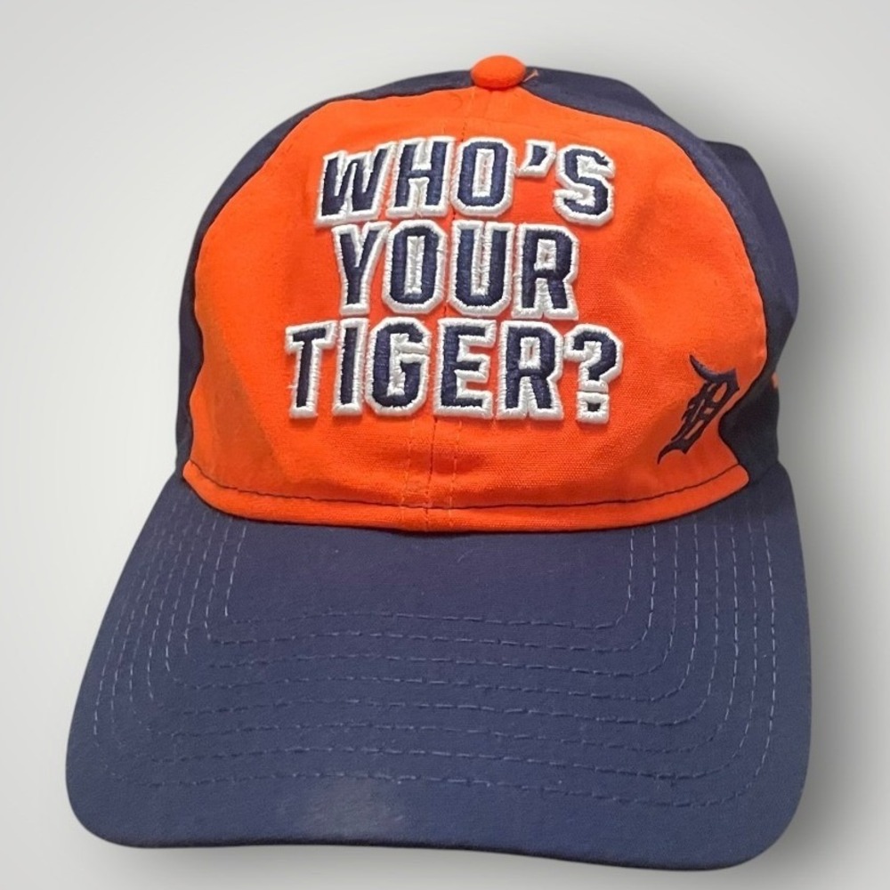 Victoria's Secret PINK Who's Your Tiger Hat Women Navy Snapback Detroit Baseball